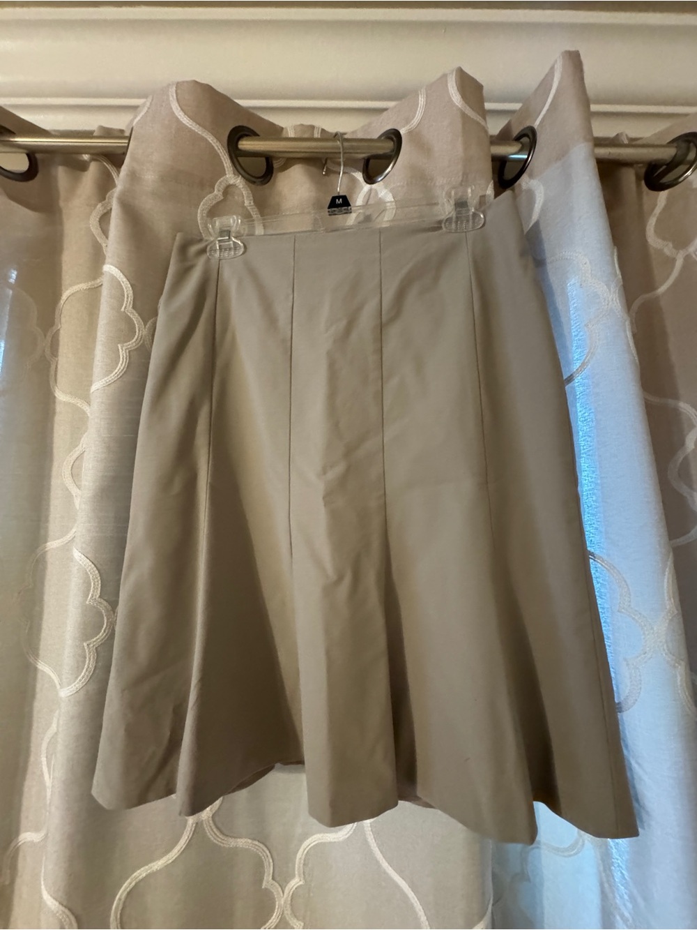 Ann Taylor A-Line Skirt in Light Khaki